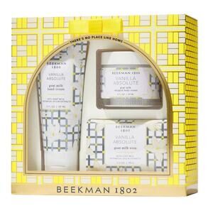 Beekman 1802 NIB Vanilla Absolute Goat Milk Skincare Bodycare Deluxe Gift Set